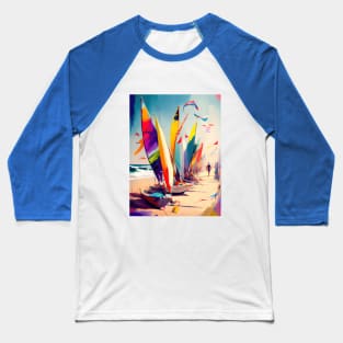 Sailboats at the french Atlantic Coast Baseball T-Shirt